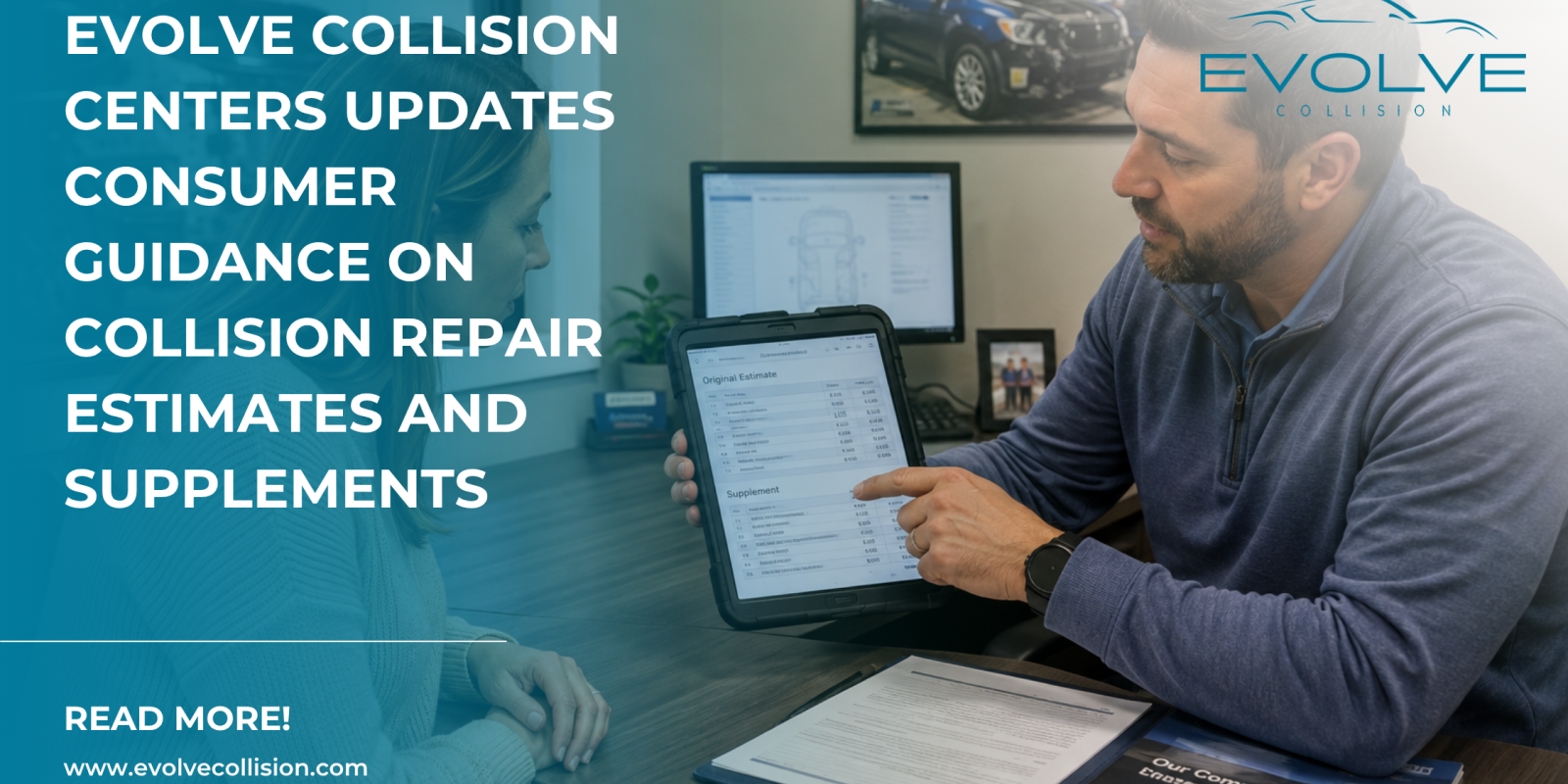 Evolve Collision Centers Updates Consumer Guidance on Collision Repair Estimates and Supplements